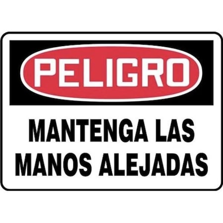 Accuform OSHA DANGER Safety Sign  KEEP HANDS SHMEQM050XL